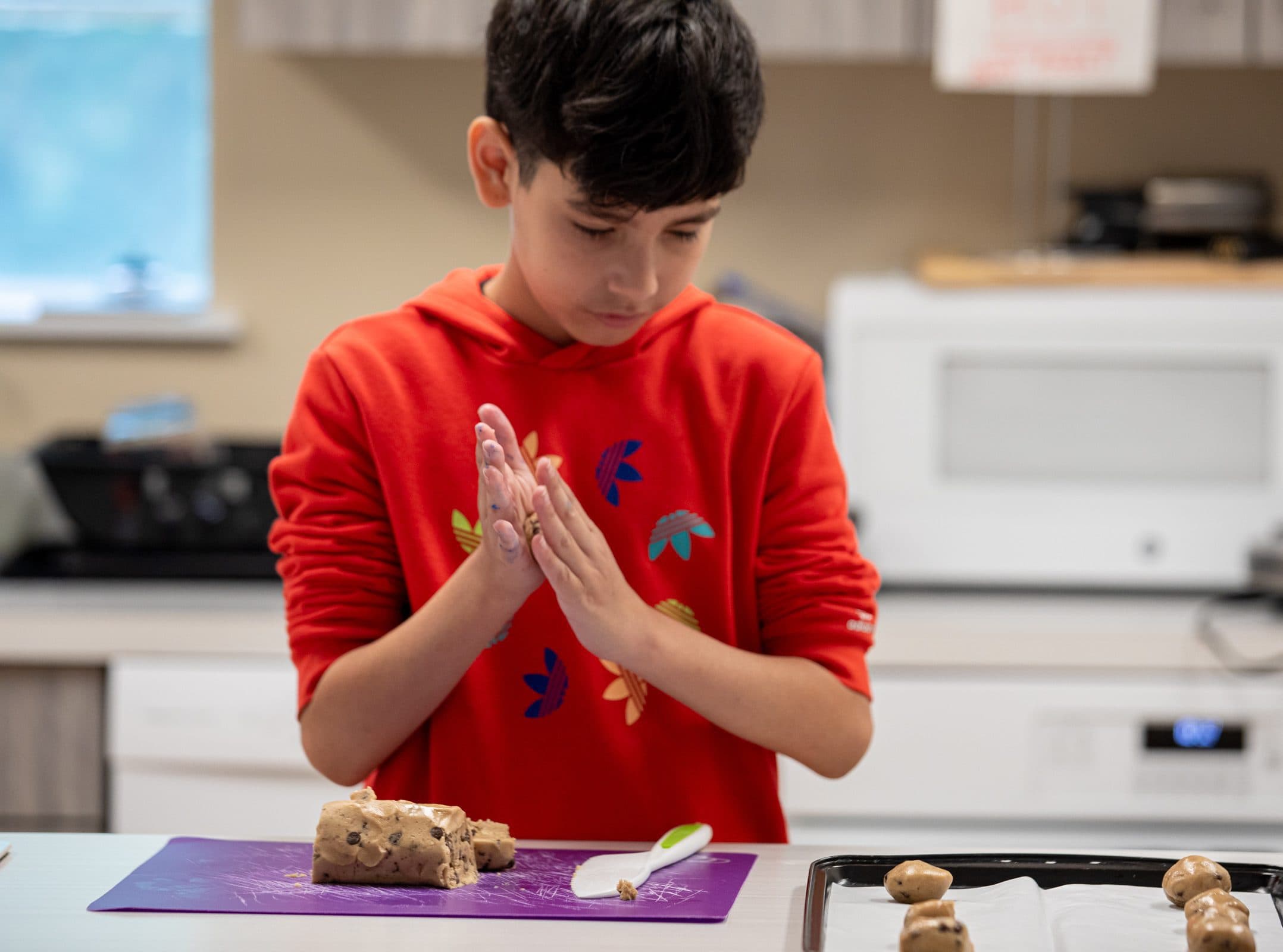 Student during a cooking activity